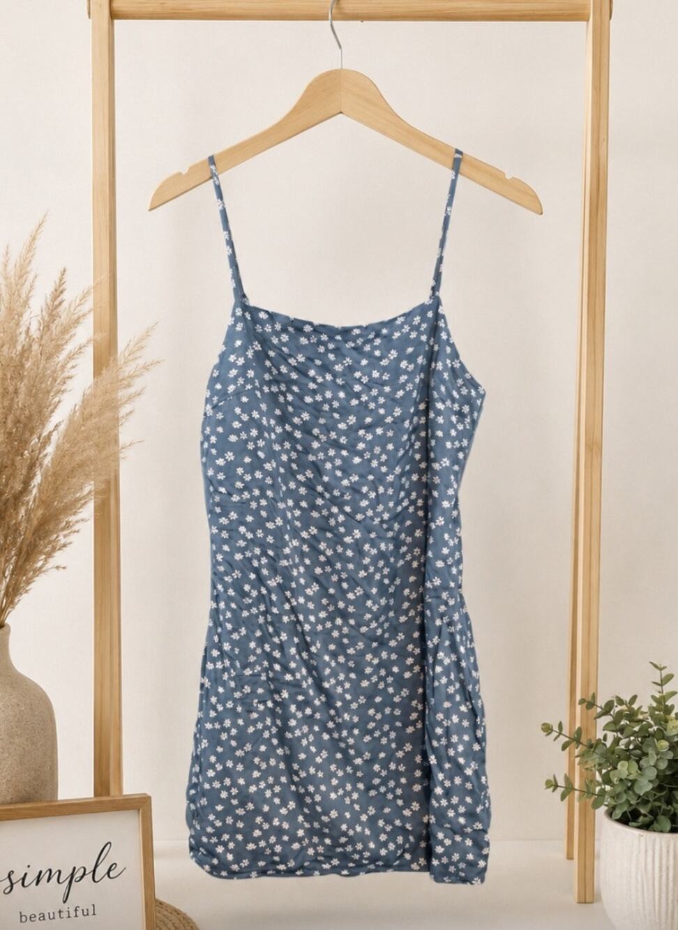 Kendall & Kylie Blue Floral Mini Dress XS NWT